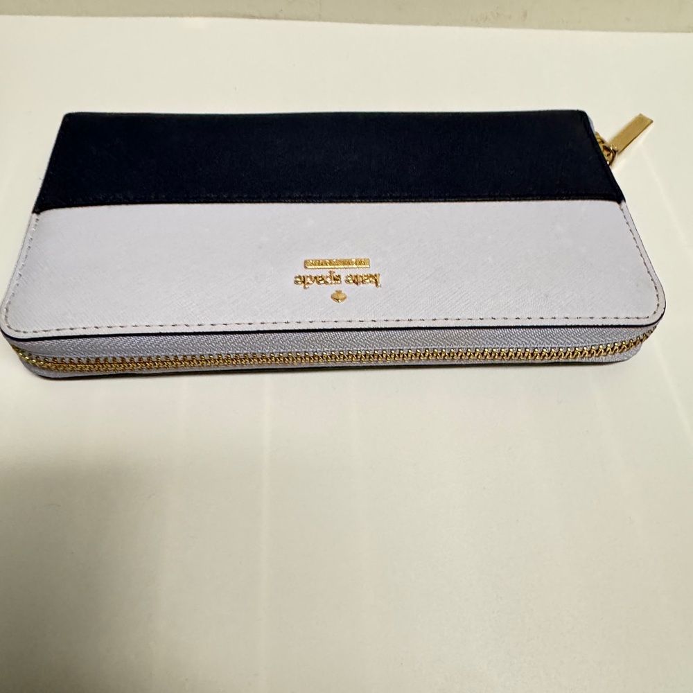 Kate Spade Navy and White Clutch